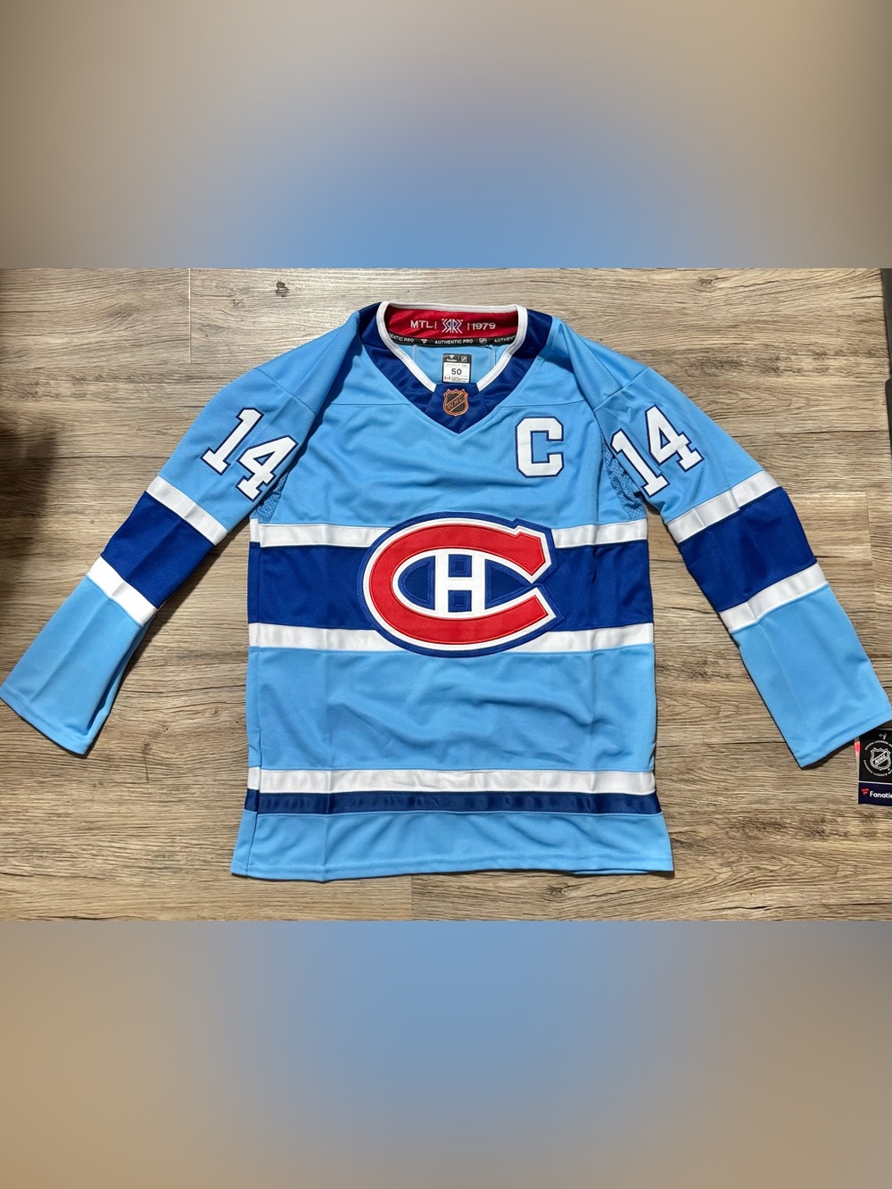 NHL Montreal Canadiens Retro Blue Suzuki Jersey - Medium